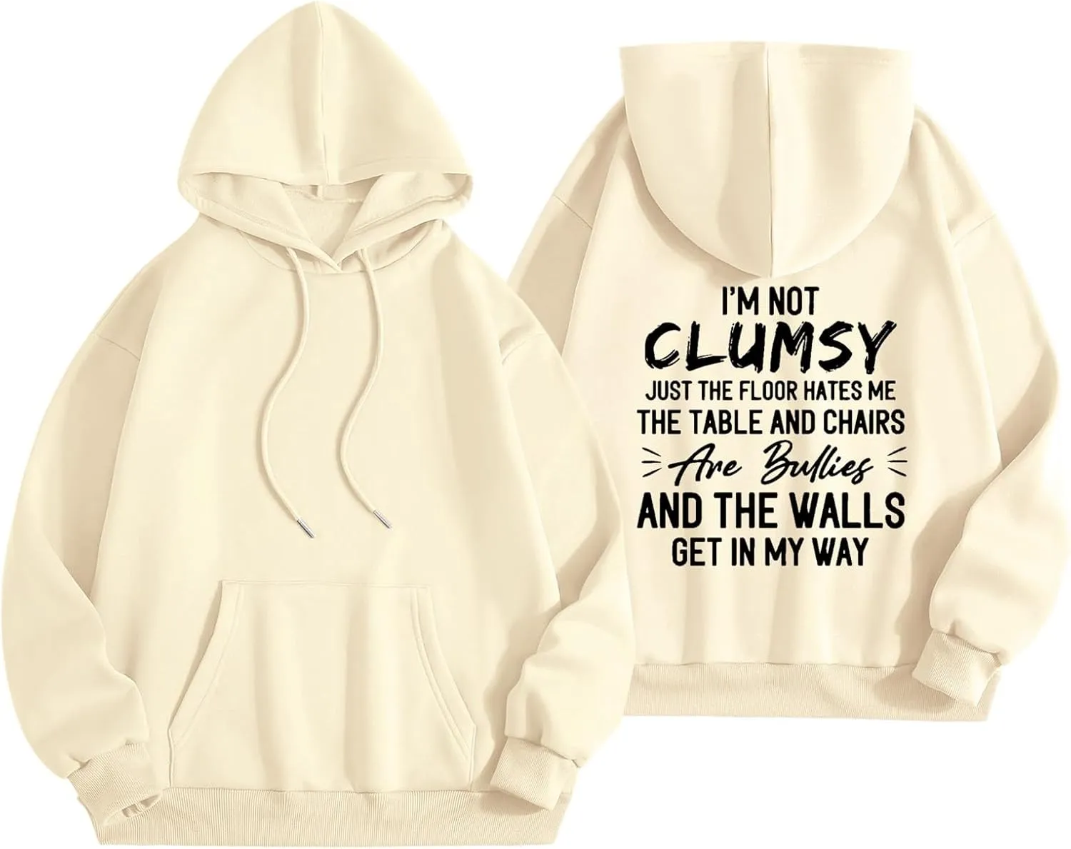 2024 Graphic Hoodies for Women Cute Pullover Long Sleeve Preppy Sweatshirts Letter Printed Hooded Tops Fall Winter Clothes