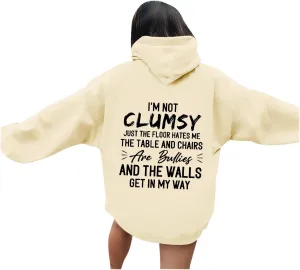 2024 Graphic Hoodies for Women Cute Pullover Long Sleeve Preppy Sweatshirts Letter Printed Hooded Tops Fall Winter Clothes