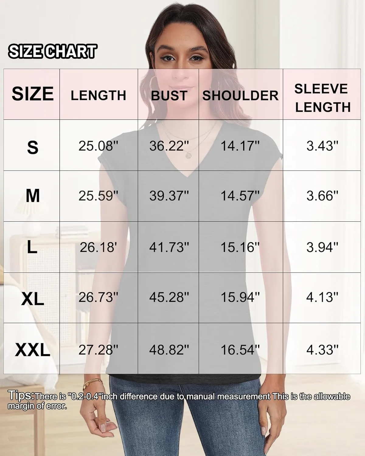 3 Pack Womens Tops V Neck Cap Sleeve T-Shirts Summer Beach Vacation Clothes 2025 Spring Casual Outfits Fashion Basic Tee