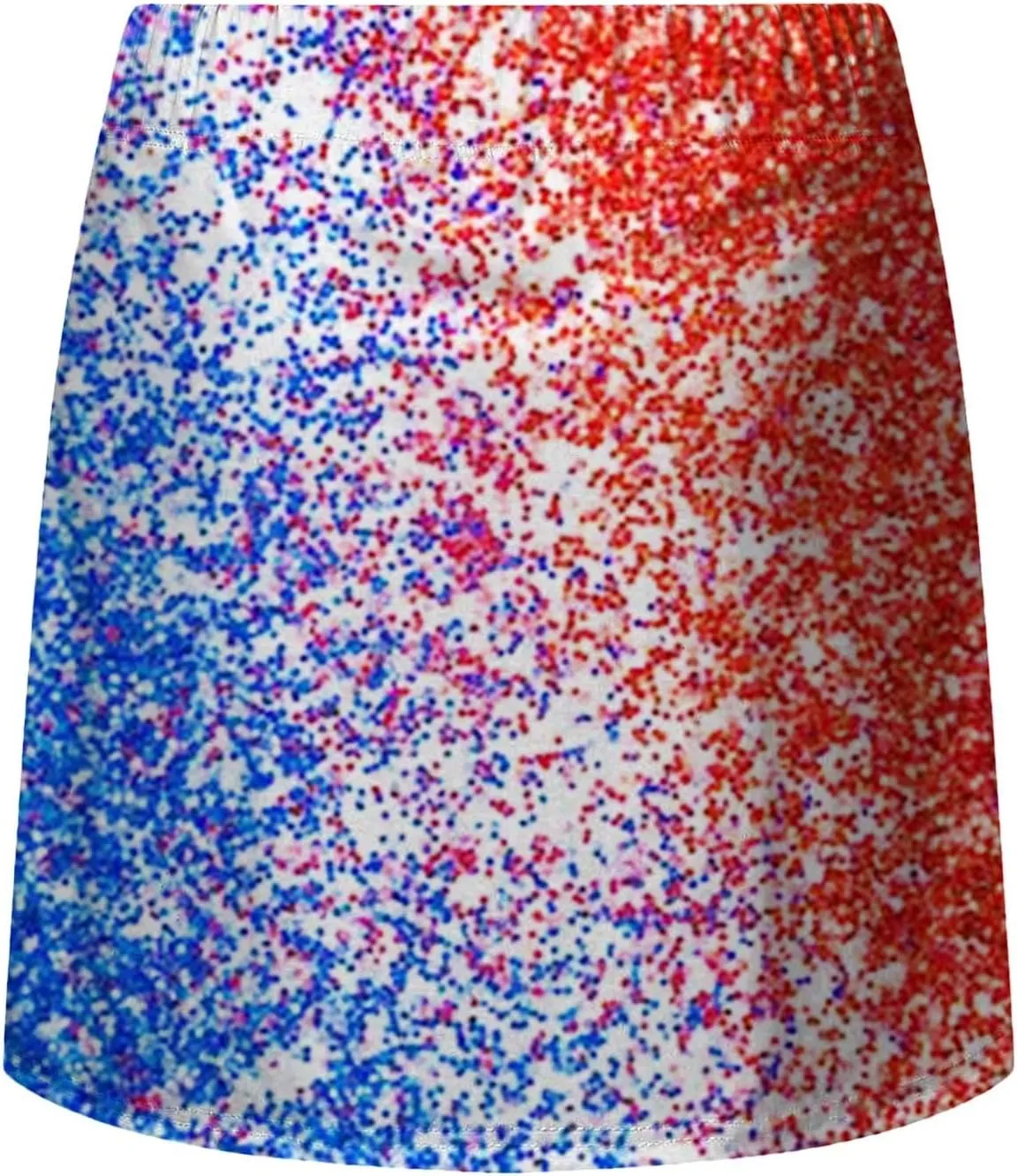 4th of July Skorts for Women Athletic Breathable 2 in 1 Tennis Skirt Shorts Workout High Waisted Stretch Flowy Shorts