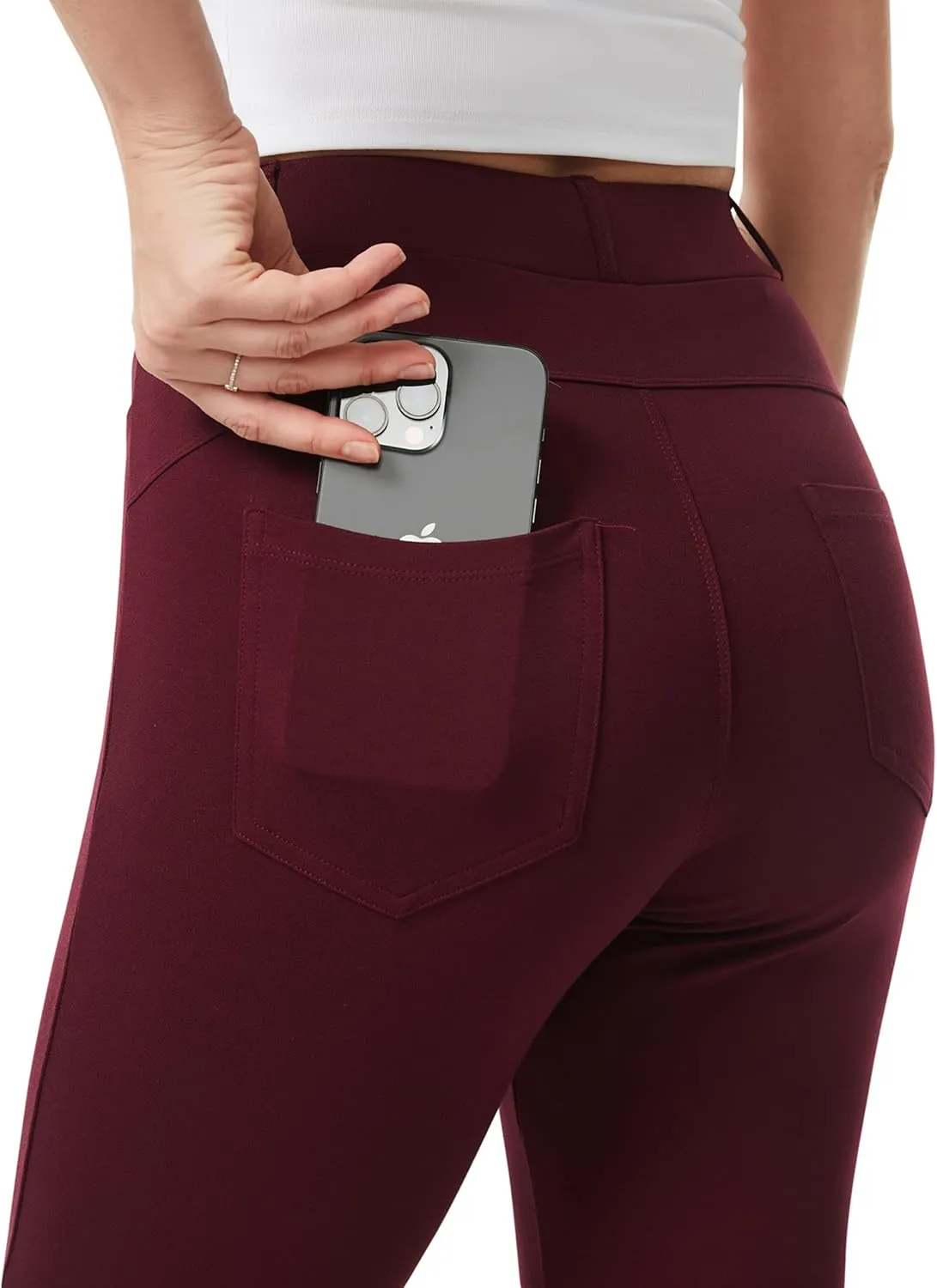 AFITNE Women's Yoga Dress Pants 2025 Spring Skinny Pull On Work Pants Stretchy Slim Fit Leg Office Casual Slacks