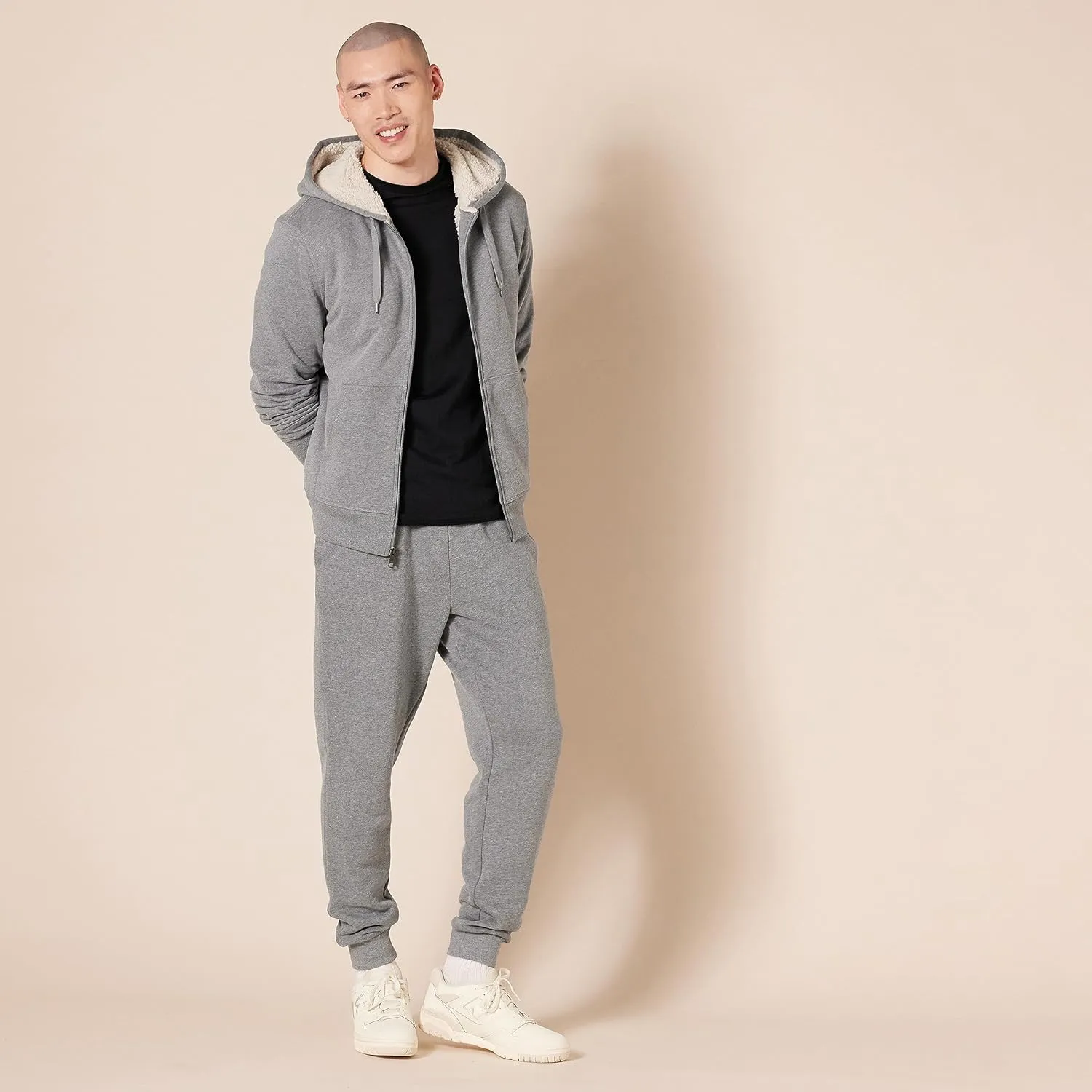 Amazon Essentials Hoodie For Men, Sherpa-Lined Full-Zip Fleece Sweatshirt