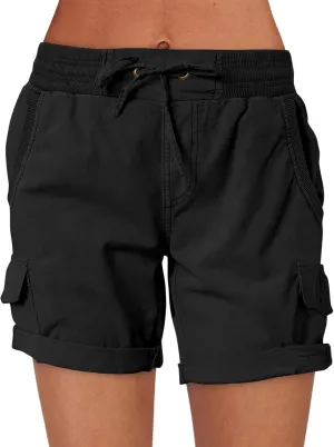 ANRABESS Womens Summer Shorts 2025 Dressy Casual Hiking Cargo Shorts Trendy Outdoor Outfits 6 Pockets