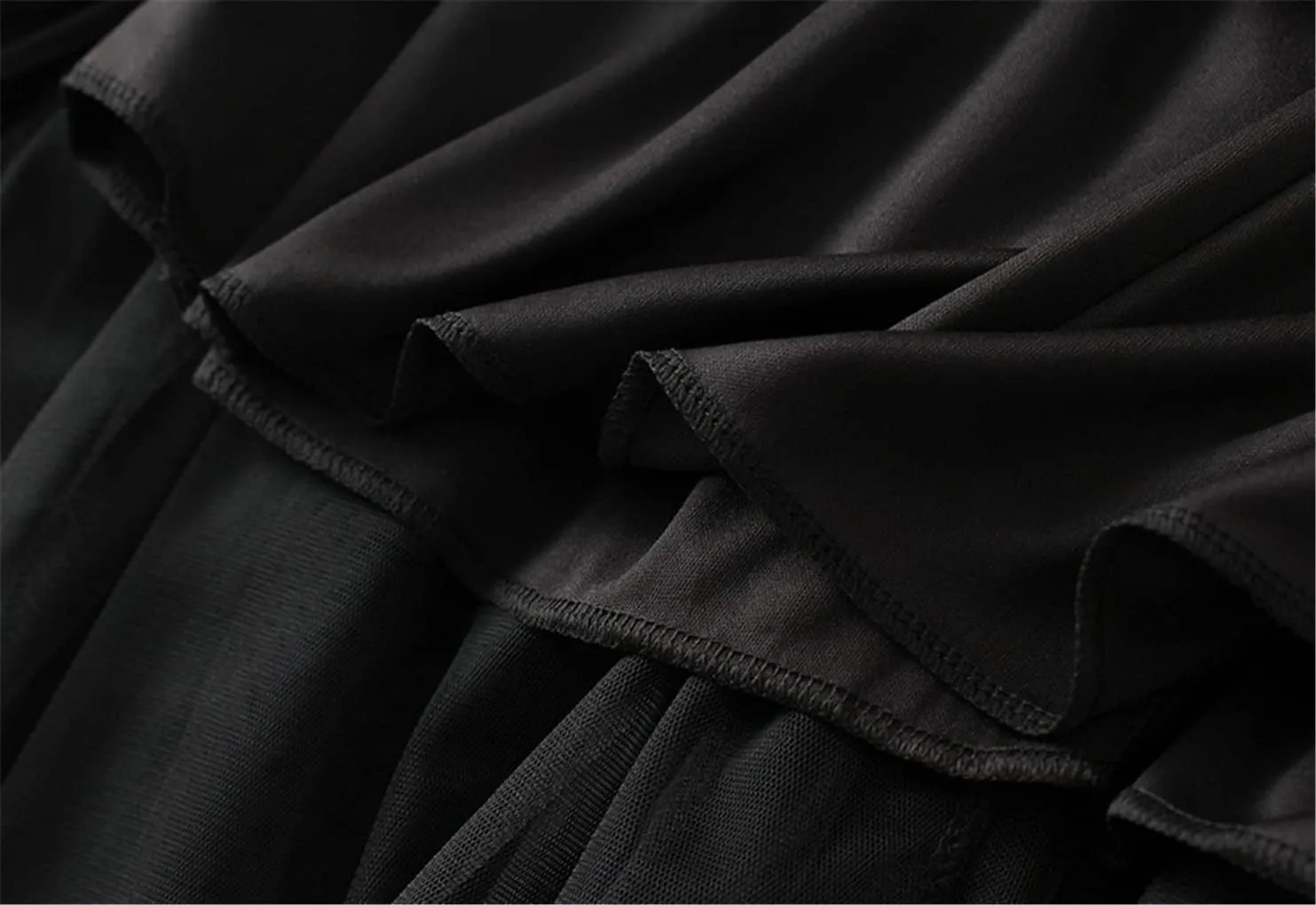 Autumn Winter Fashion Casual Tulle Skirt Women A-Line Mesh Skirts Female Midi Long Pleated Skirt