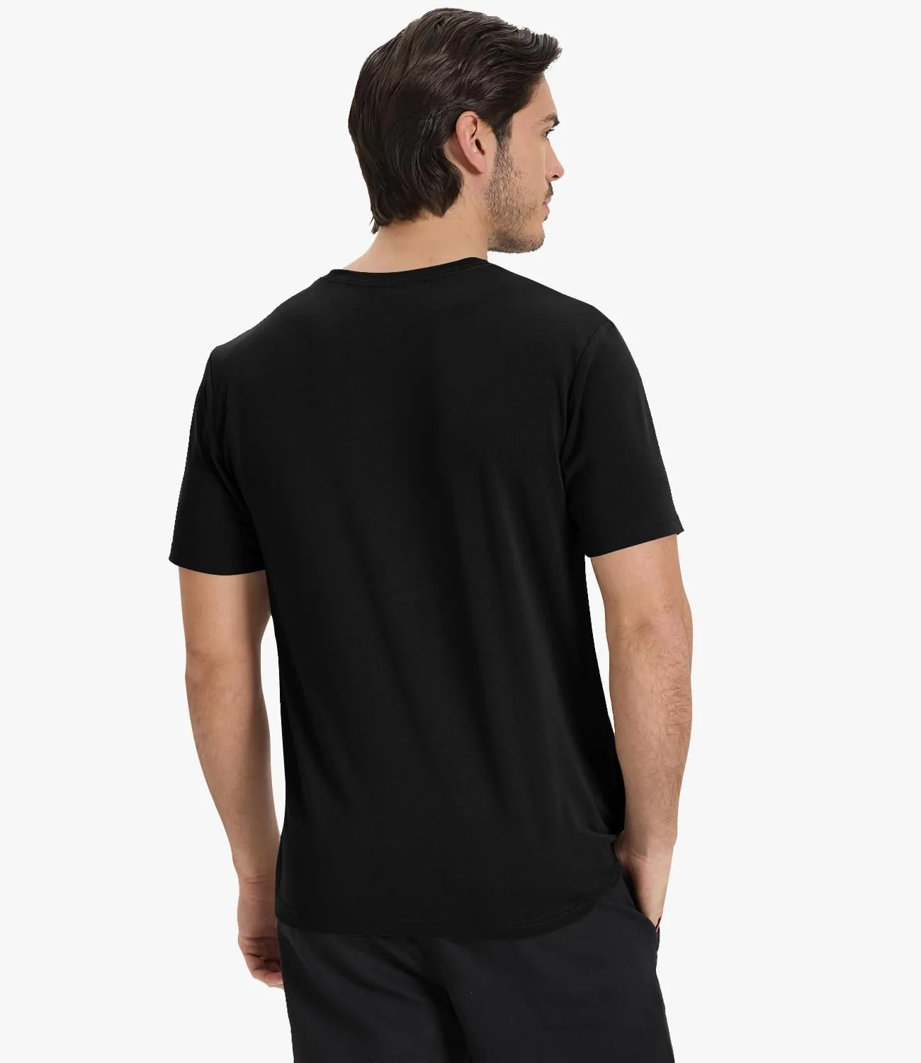 BAMBOO COOL Men's Crewneck T-Shirts Undershirts for Men Short Sleeve Shirts Heavy Weight Tees Classic Comfortable Tshirt
