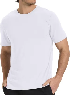 BAMBOO COOL Men's Crewneck T-Shirts Undershirts for Men Short Sleeve Shirts Heavy Weight Tees Classic Comfortable Tshirt