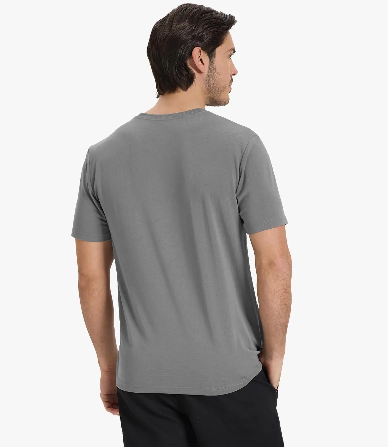 BAMBOO COOL Men's Crewneck T-Shirts Undershirts for Men Short Sleeve Shirts Heavy Weight Tees Classic Comfortable Tshirt