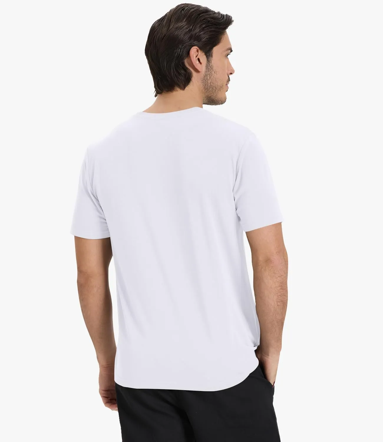 BAMBOO COOL Men's Crewneck T-Shirts Undershirts for Men Short Sleeve Shirts Heavy Weight Tees Classic Comfortable Tshirt