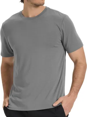 BAMBOO COOL Men's Crewneck T-Shirts Undershirts for Men Short Sleeve Shirts Heavy Weight Tees Classic Comfortable Tshirt