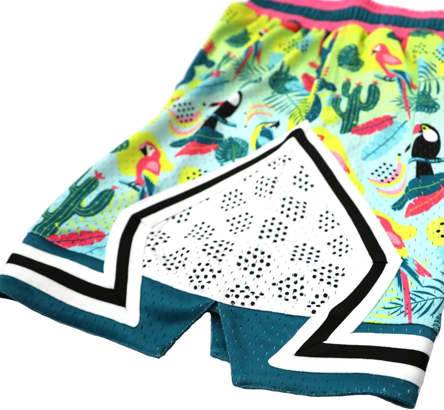 Basketball Athletic Shorts Men Mesh Gym Sports Workout Training Drawstring Retro Running Shorts with Pockets