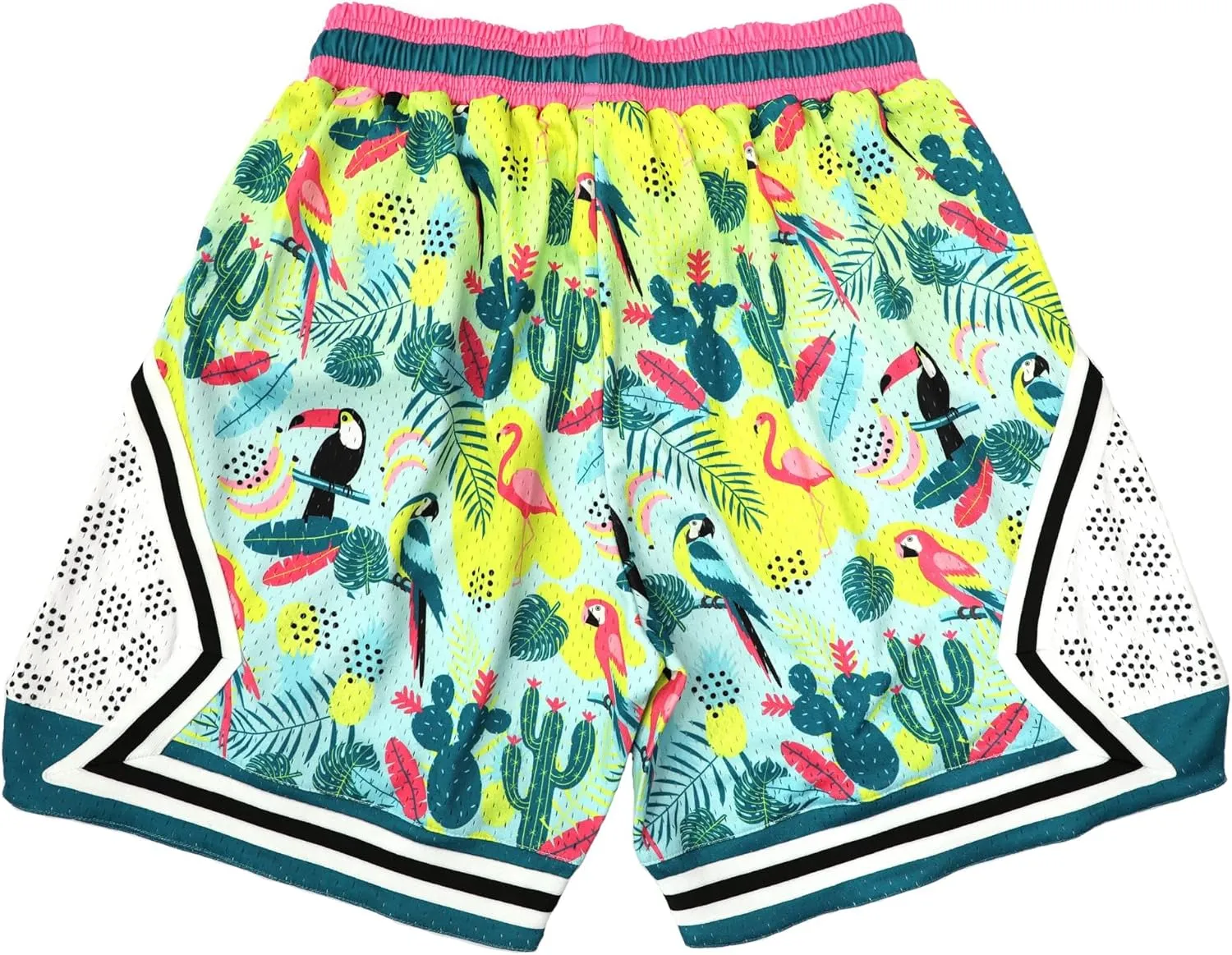 Basketball Athletic Shorts Men Mesh Gym Sports Workout Training Drawstring Retro Running Shorts with Pockets