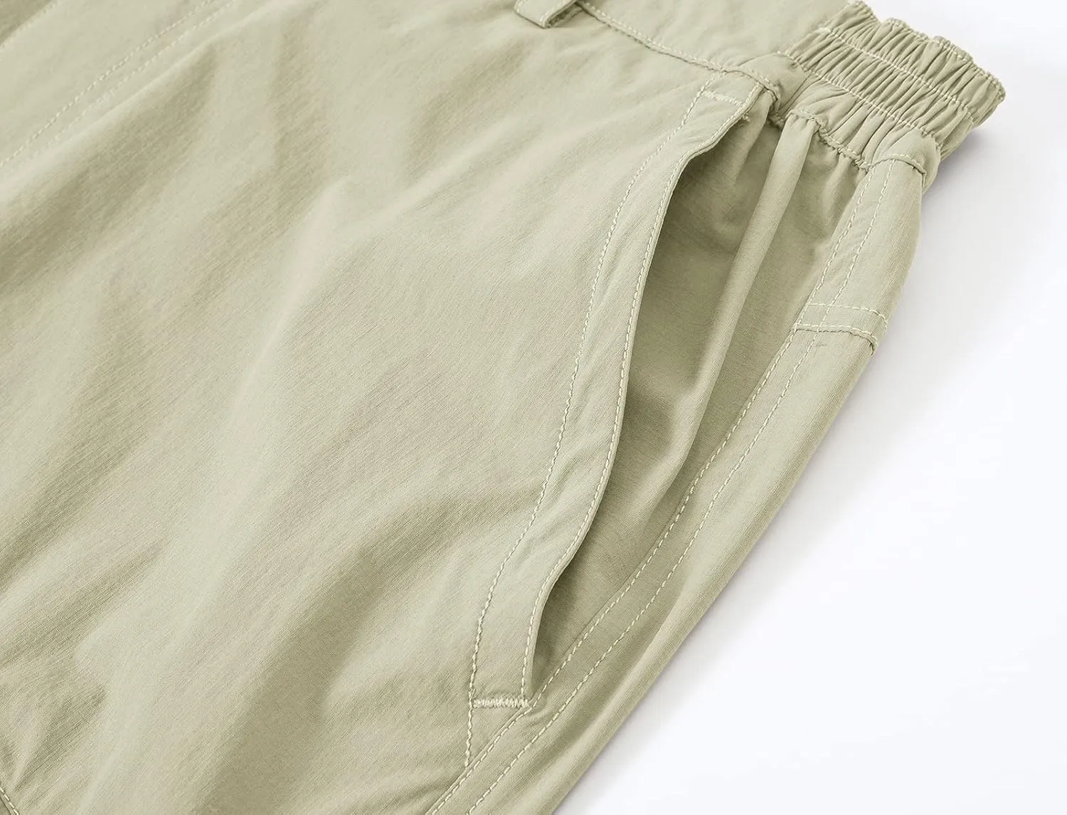 BASUDAM Men's Cargo Hiking Shorts Stretch Quick Dry Lightweight Work Shorts 6 Pockets for Camping Travel