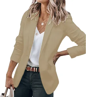 Blazers for Women Bussiness Casual Sleeveless Button Blazer Jackets Work Office Open Front Long Sleevse Suite Jacket