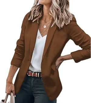 Blazers for Women Bussiness Casual Sleeveless Button Blazer Jackets Work Office Open Front Long Sleevse Suite Jacket