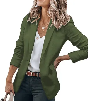 Blazers for Women Bussiness Casual Sleeveless Button Blazer Jackets Work Office Open Front Long Sleevse Suite Jacket
