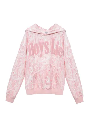 Boys Lie Manhunt Racer Hoodie ★ Pink