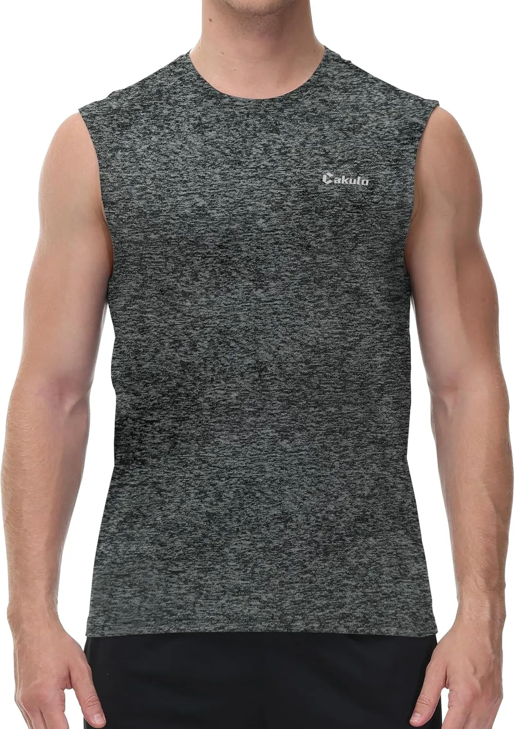 Cakulo Men's Workout Swim Sleeveless Shirts Quick Dry Beach Pool Tech Running Athletic Exercise Muscle Tank Top Big and Tall