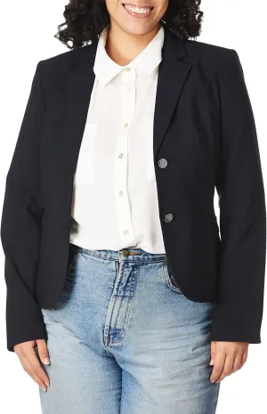 Calvin Klein Women's Two Button Lux Blazer (Petite, Standard, & Plus)