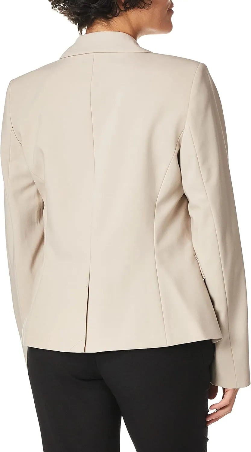 Calvin Klein Women's Two Button Lux Blazer (Petite, Standard, & Plus)
