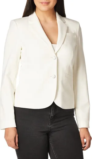 Calvin Klein Women's Two Button Lux Blazer (Petite, Standard, & Plus)