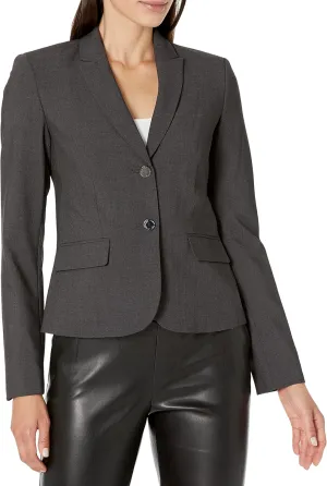 Calvin Klein Women's Two Button Lux Blazer (Petite, Standard, & Plus)