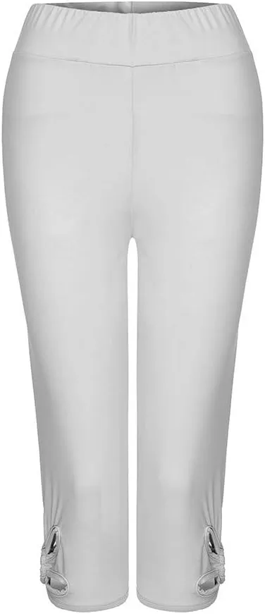 Capri Leggings for Women Summer Tummy Control High Waist Hollow Out Capris Leggings Stretchy Workout Yoga Pants