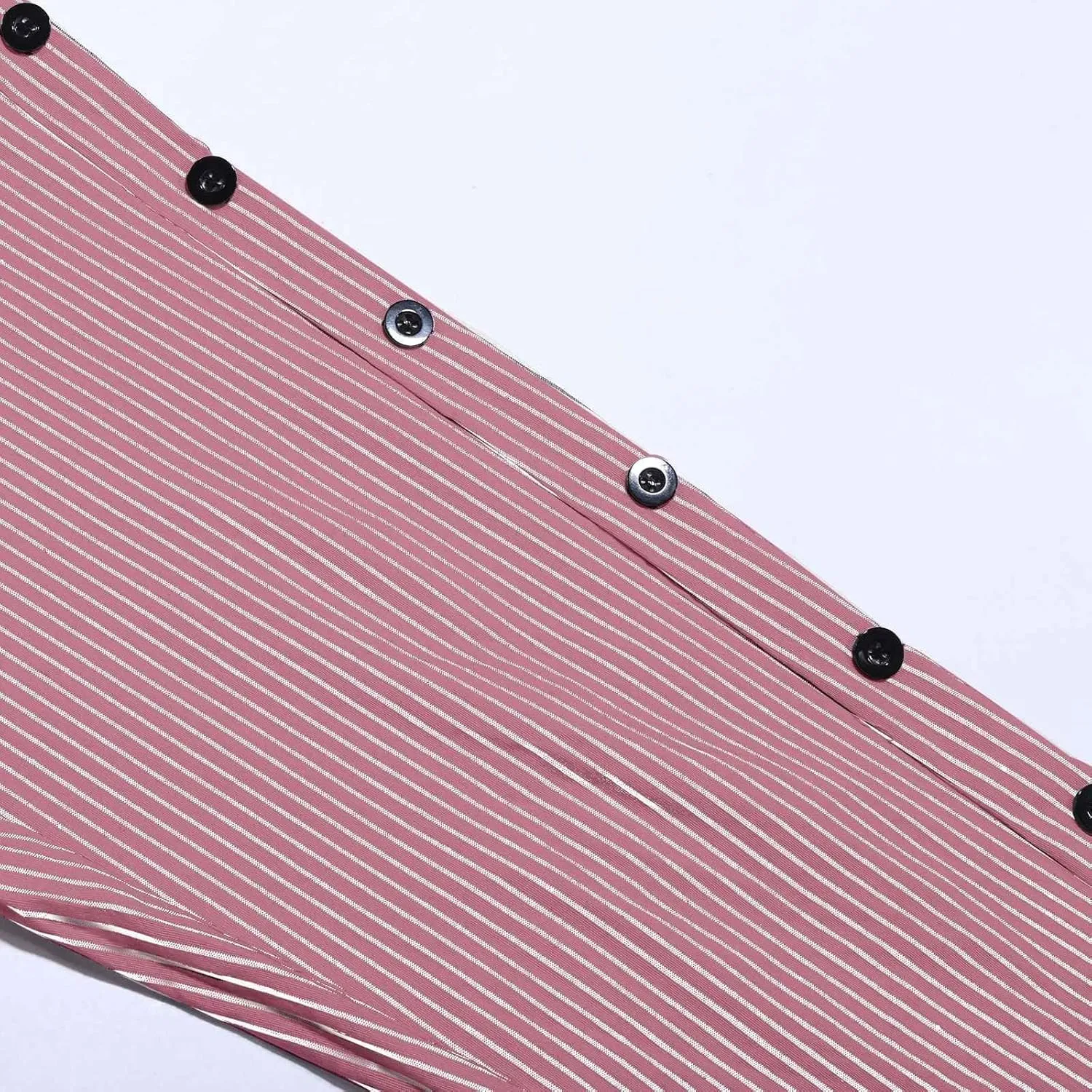 Capri Pants for Women Casual Striped Linen Pants Loose Fit Drawstring Trousers High Waist Cropped Trousers