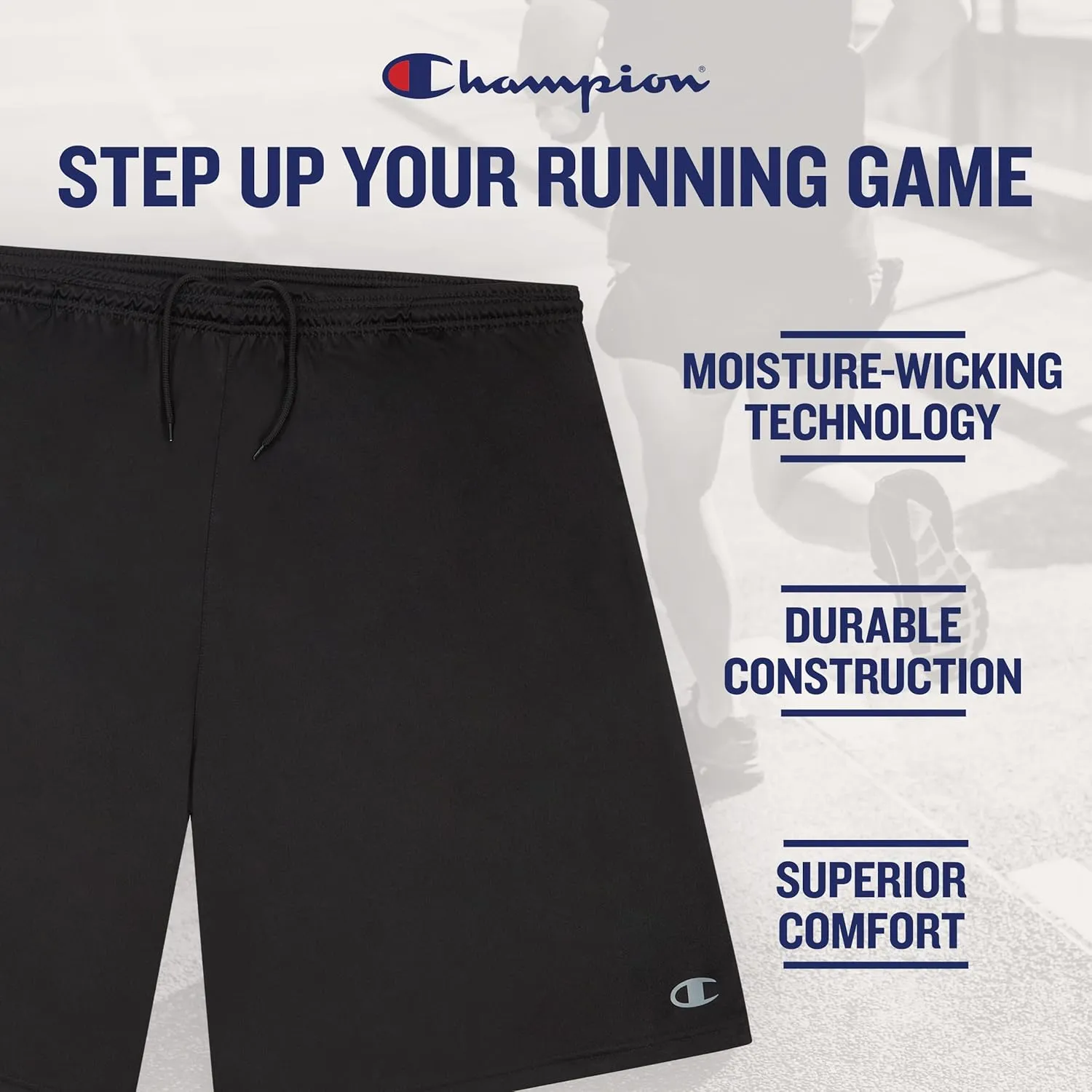 Champion Gym Shorts Men Big and Tall - 2 Pack Performance Dry Fit Running Shorts