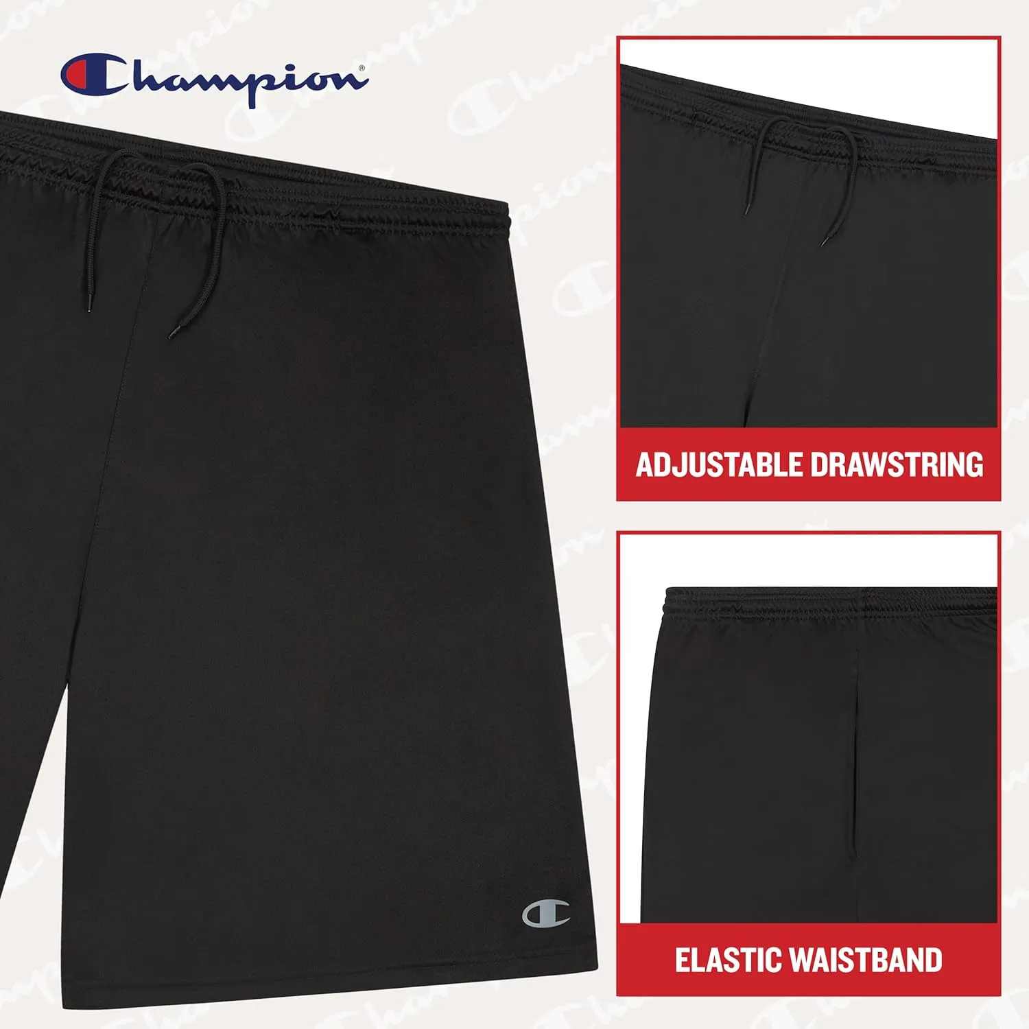 Champion Gym Shorts Men Big and Tall - 2 Pack Performance Dry Fit Running Shorts
