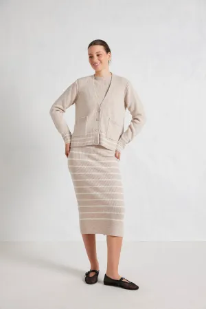 Charlotte Merino Cardi In Beige