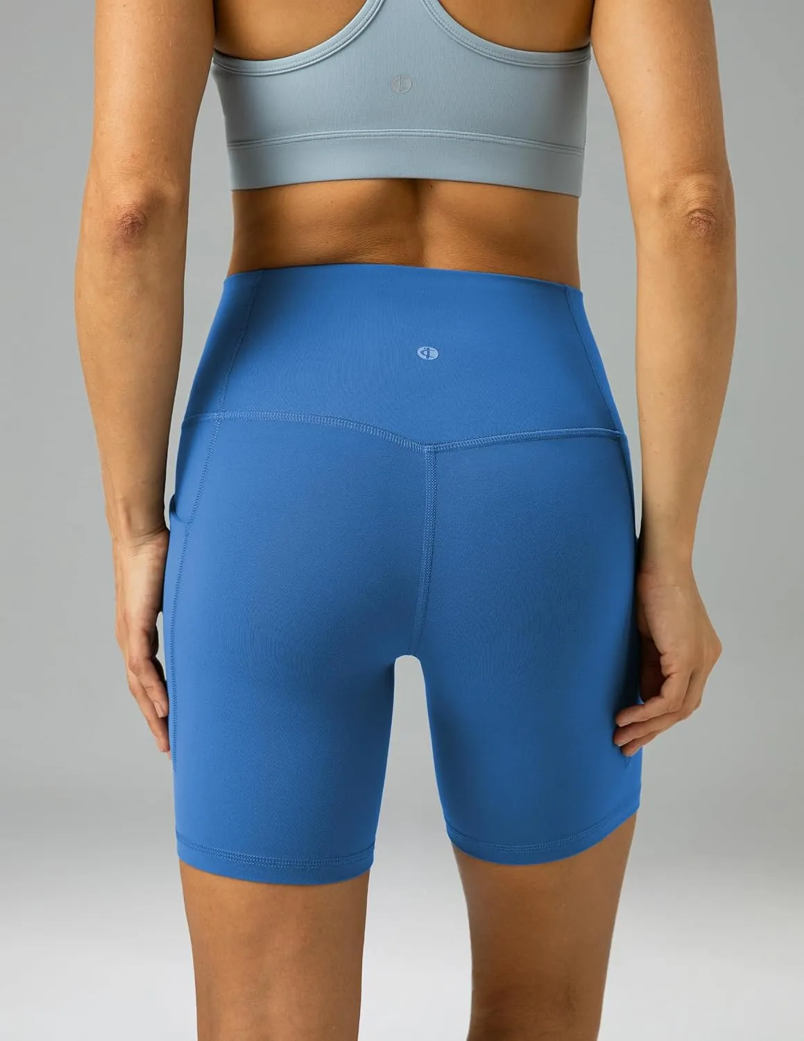 Colorfulkoala Women's Dreamlux Biker Shorts with Pockets 6" Inseam High Waisted Workout Gym Yoga Shorts