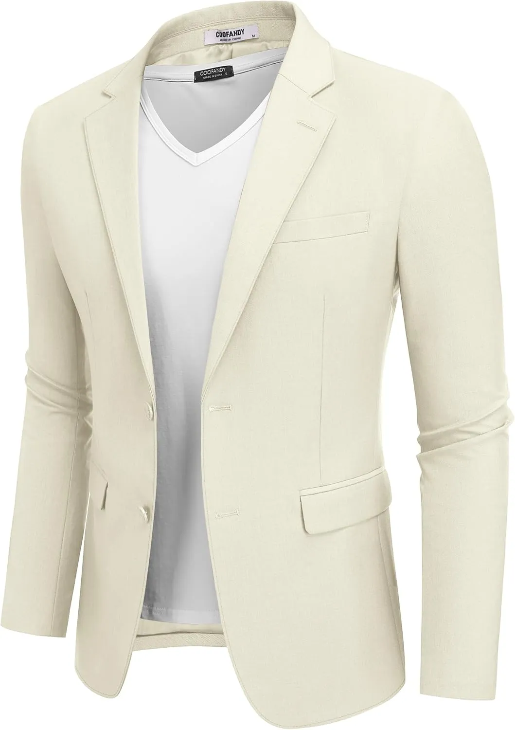 COOFANDY Men's Casual Blazer Lightweight Sport Coats Two Buttons Slim Fit Suit Jacket for Business Wedding Dress