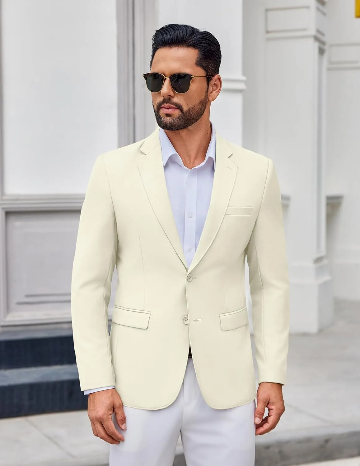 COOFANDY Men's Casual Blazer Lightweight Sport Coats Two Buttons Slim Fit Suit Jacket for Business Wedding Dress
