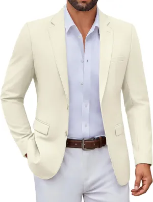 COOFANDY Men's Casual Blazer Lightweight Sport Coats Two Buttons Slim Fit Suit Jacket for Business Wedding Dress