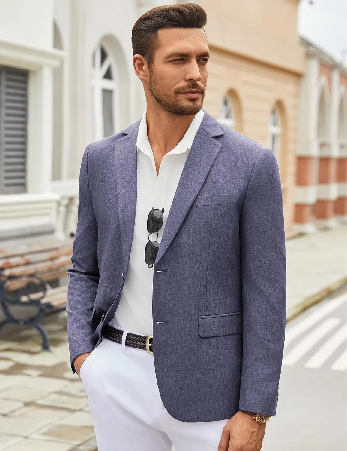 COOFANDY Men's Casual Blazer Lightweight Unlined Sport Coat Regular Fit Two Button Suit Jacket