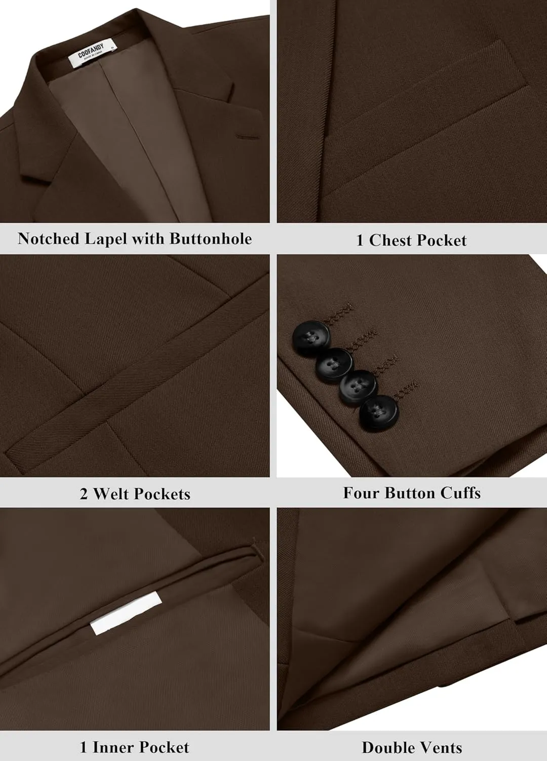 COOFANDY Men's Casual Blazer Regular Fit Lightweight Two Button Sport Coat Suit Jacket