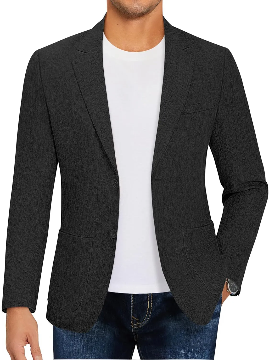 COOFANDY Mens Casual Blazer Sport Coat Lightweight Two Button Business Suit Jackets