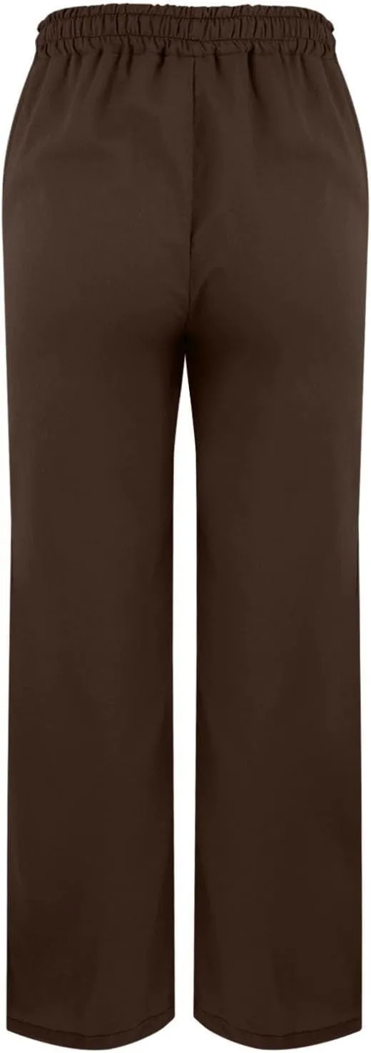 Cropped Linen Pants Women Summer Drawstring High Waisted Crop Lounge Pants Split Straight Leg Beach Pants with Pocket