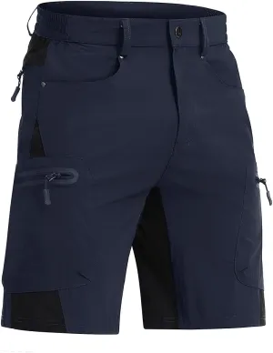 CRYSULLY Men's Hiking Cargo Shorts Outdoor Summer Lightweight Quick Dry Casual Shorts with 5 Pocket