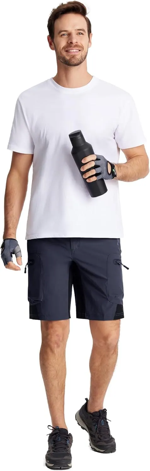 CRYSULLY Men's Hiking Cargo Shorts Outdoor Summer Lightweight Quick Dry Casual Shorts with 5 Pocket
