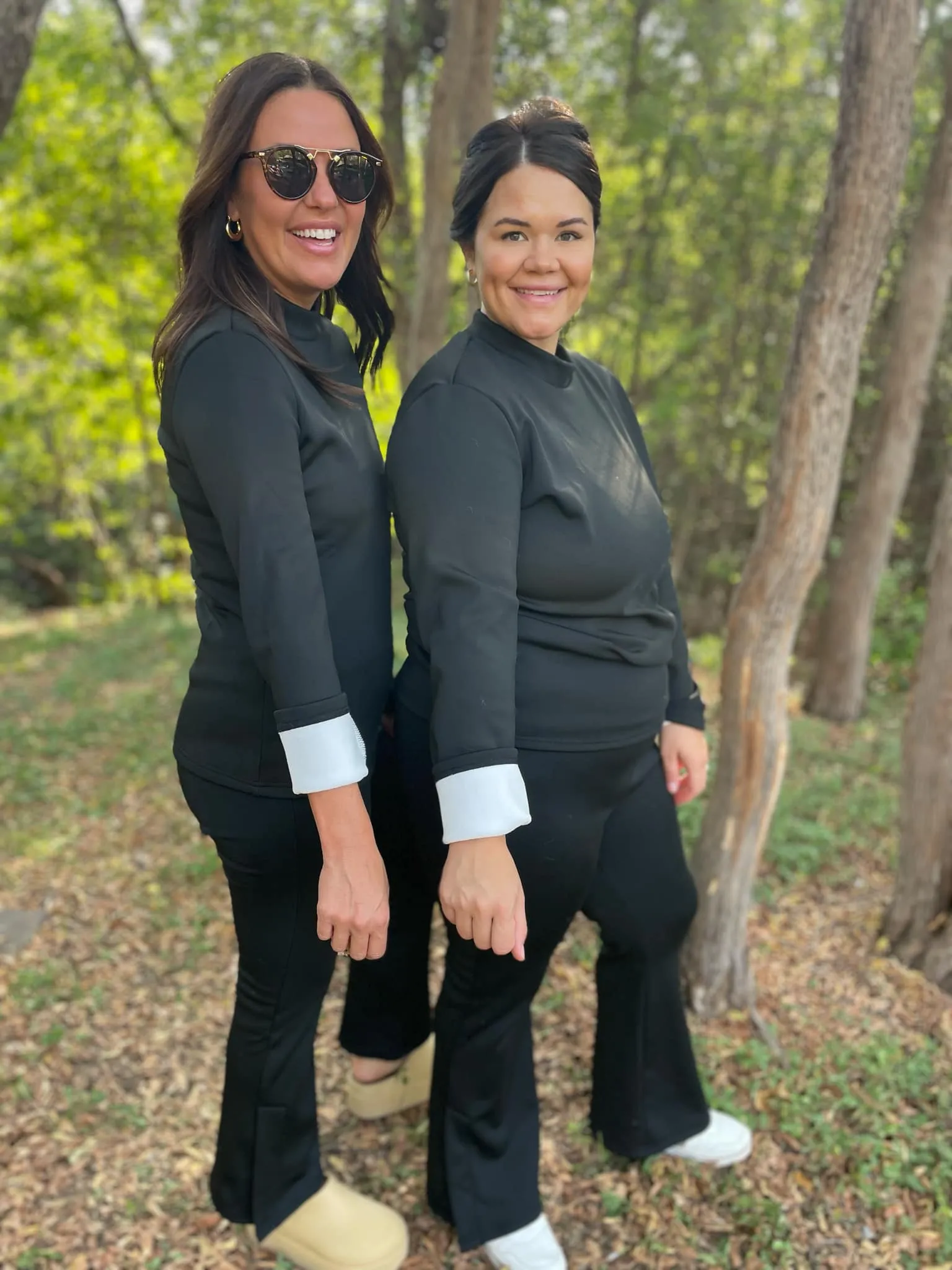 Cuddle Up Fleece Lined Top in Black