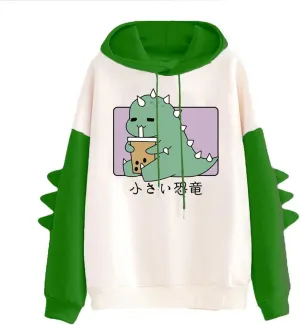Cute Dinosaur Hoodie Kawaii Hoodie Oversized Pullover for Teens Girls Long Sleeve Y2k Sweatshirt Women