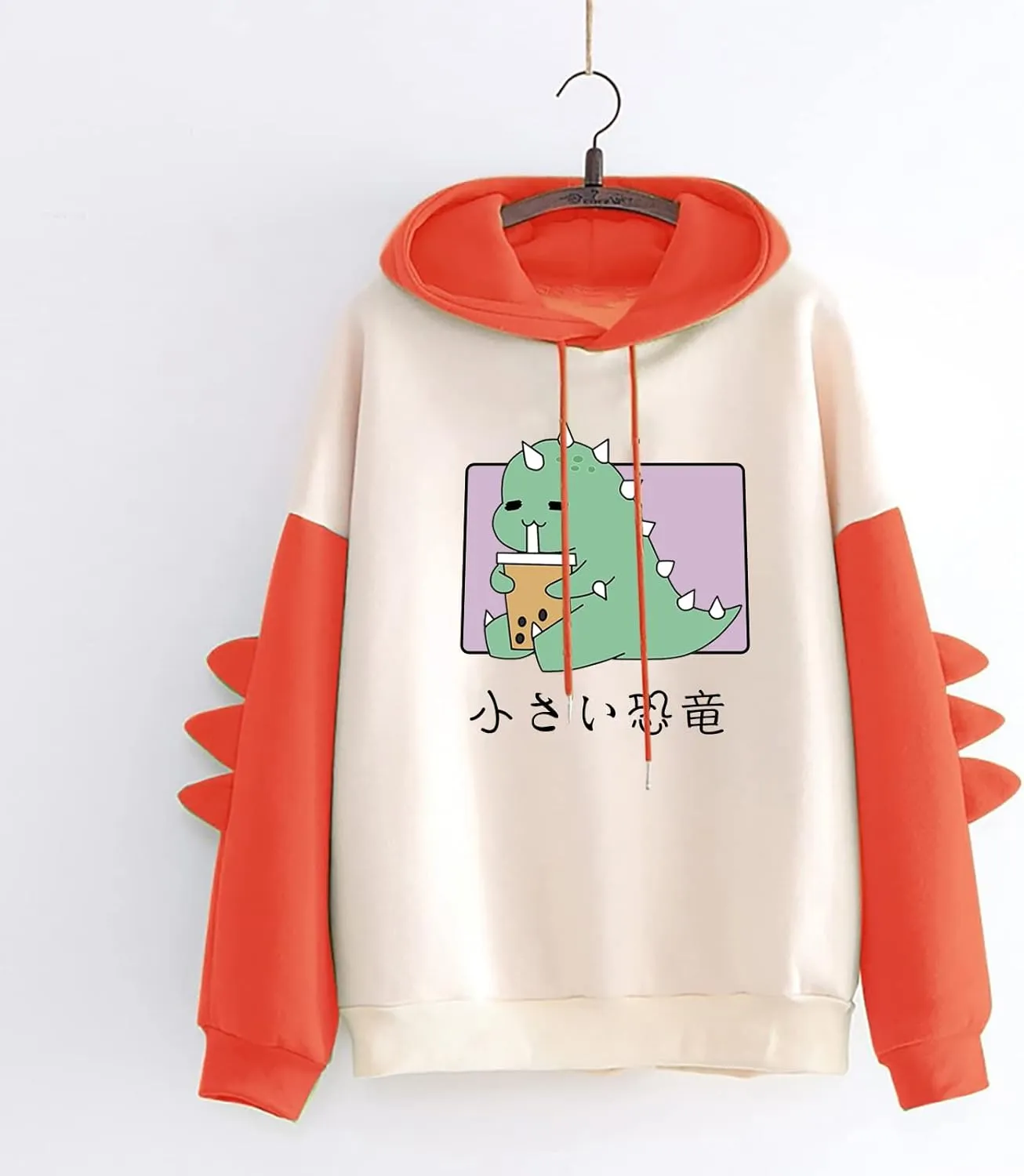 Cute Dinosaur Hoodie Kawaii Hoodie Oversized Pullover for Teens Girls Long Sleeve Y2k Sweatshirt Women