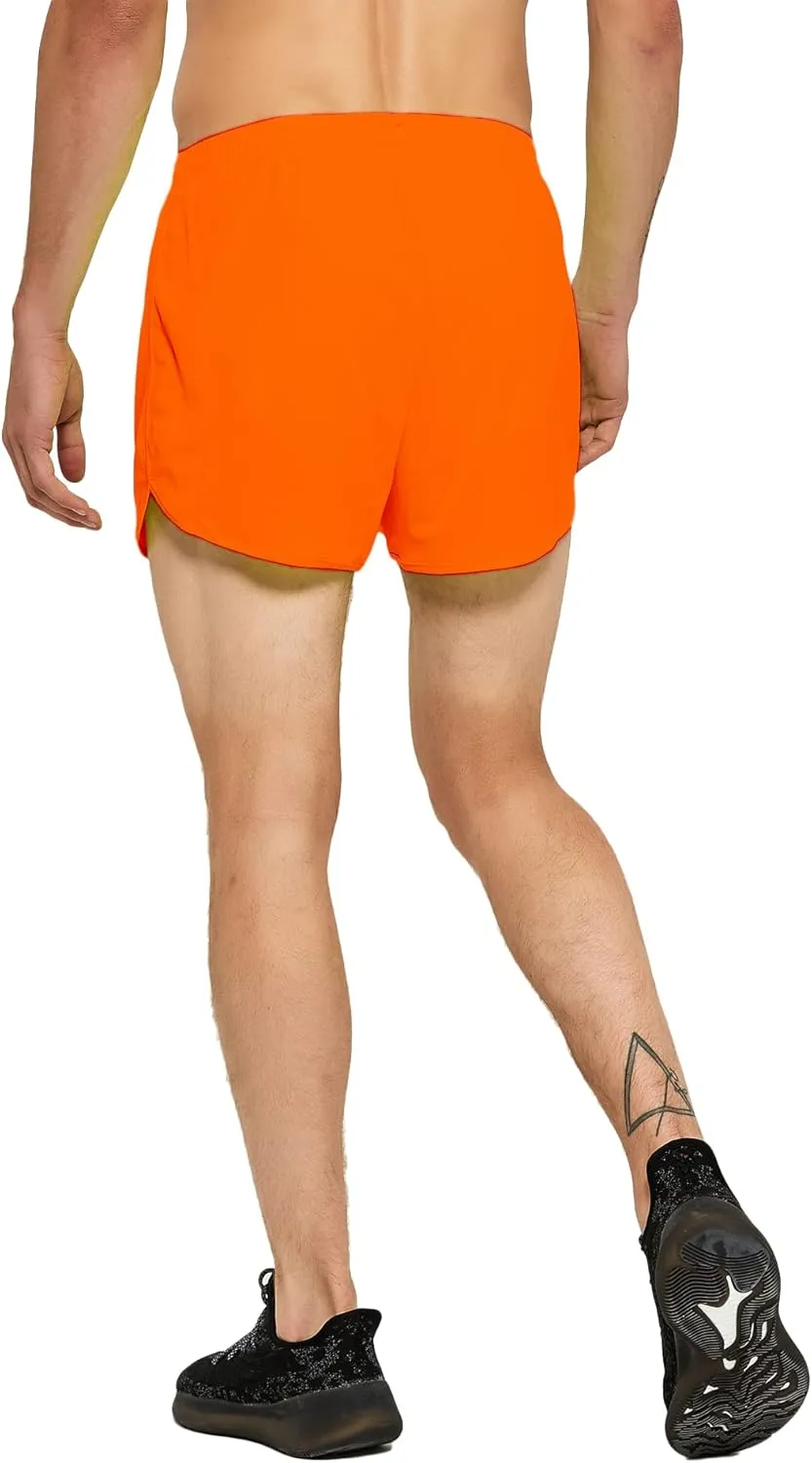 DEMOZU Men's 3 Inch Neon Running Shorts Quick Dry Workout Athletic Gym Marathon Shorts with Liner