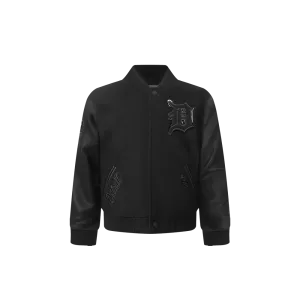 DETROIT TIGERS TRIPLE BLACK TODDLER BOYS WOOL VARSITY JACKET (JET BLACK)