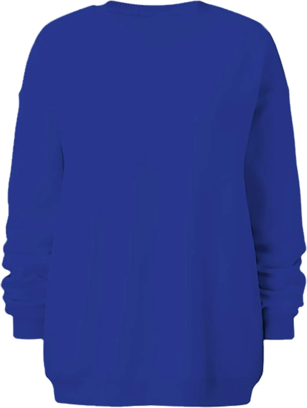 DOLKFU Women Oversized Crewneck Sweatshirts Solid Basic Pullover Sweater Long Sleeve Hoodie Winter Y2K Ouffits Clothes