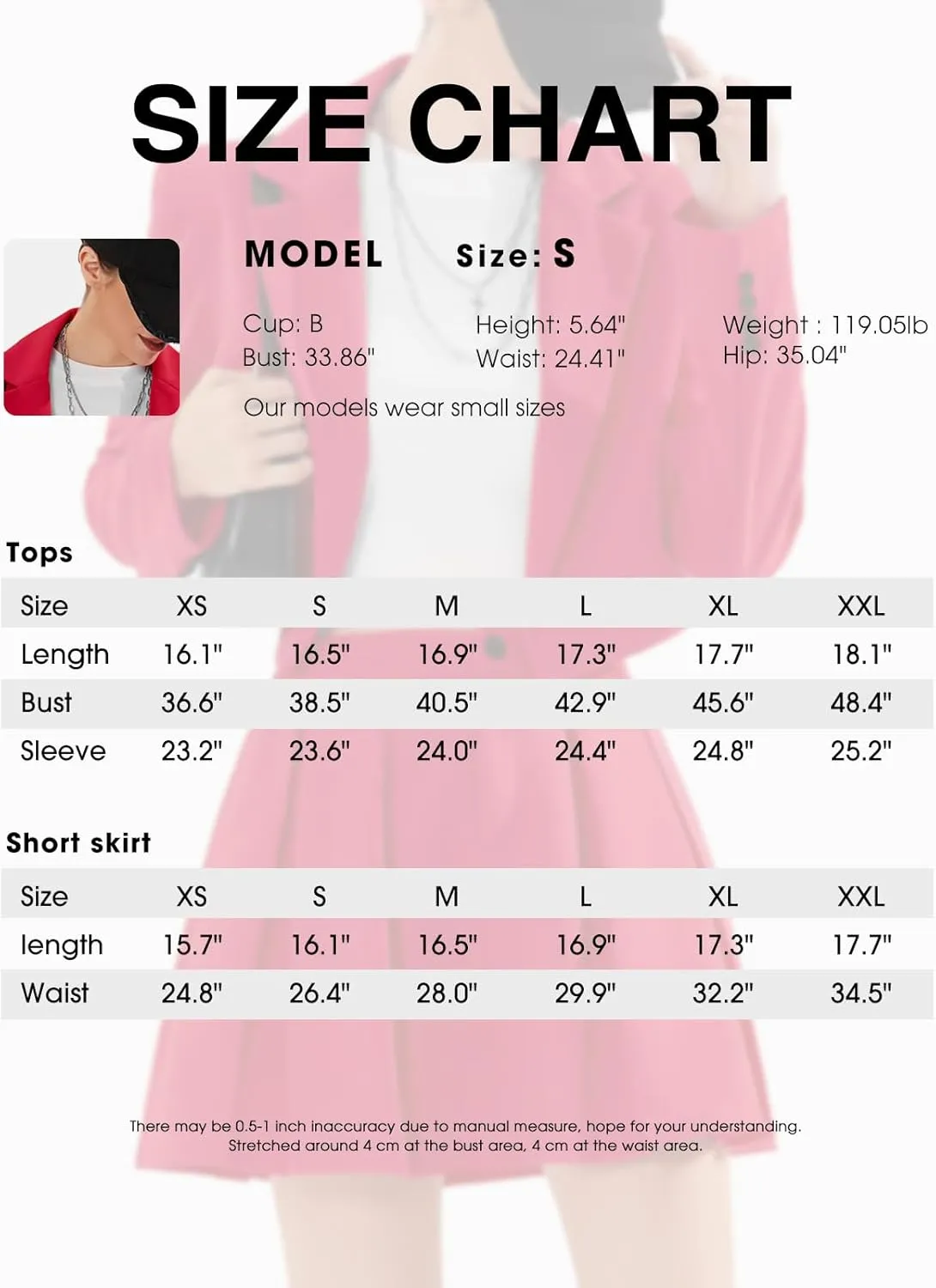 EXLURA Women's Business Casual Blazer Suit Sets and Pleated Mini Skirt 2 Piece Outfits Trendy Long Sleeve Y2K Clothes 2025