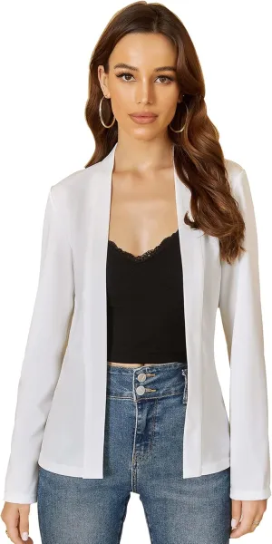 EXTRO&VERT Womens Blazer Open Front Cardigan Long Sleeve Casual Business Suit