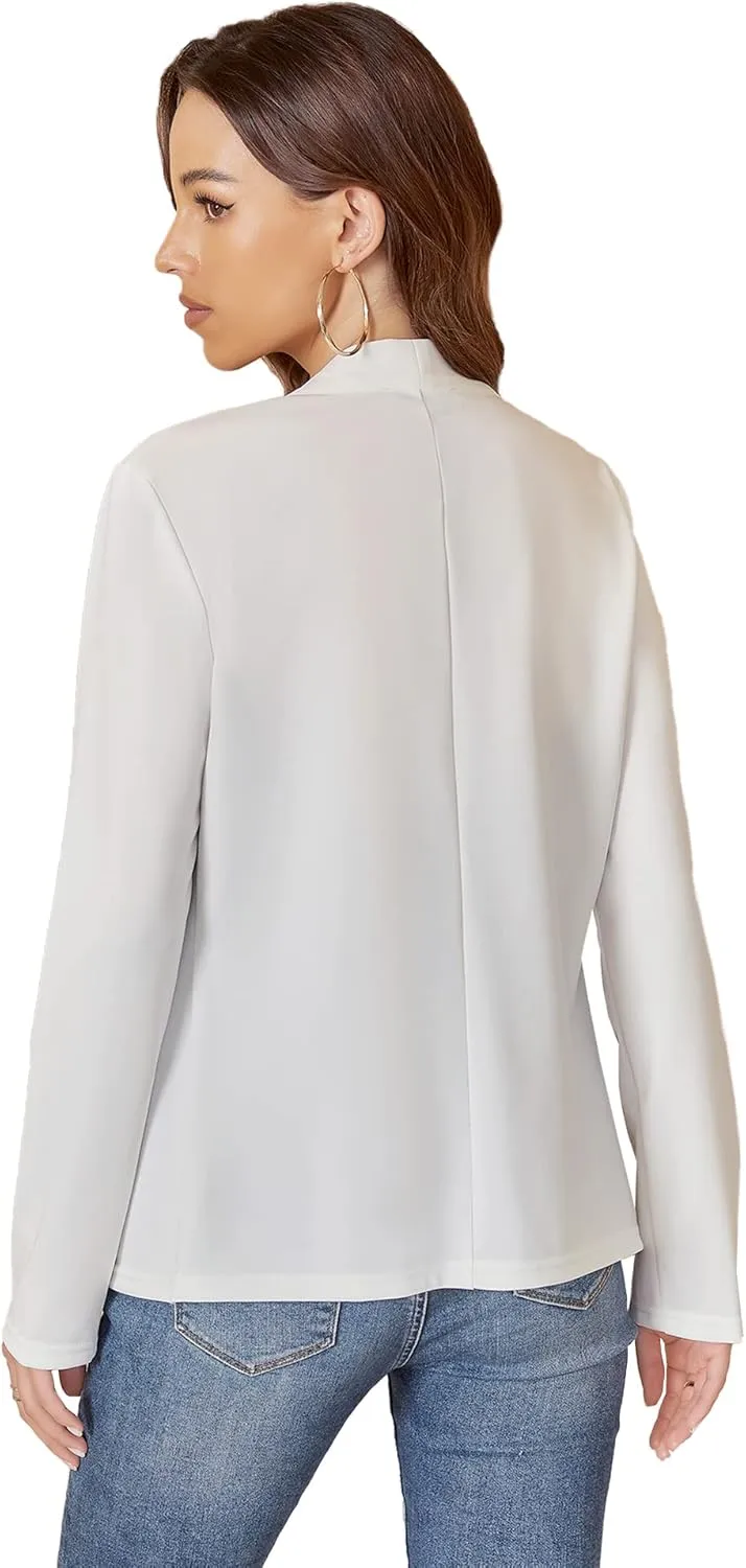 EXTRO&VERT Womens Blazer Open Front Cardigan Long Sleeve Casual Business Suit