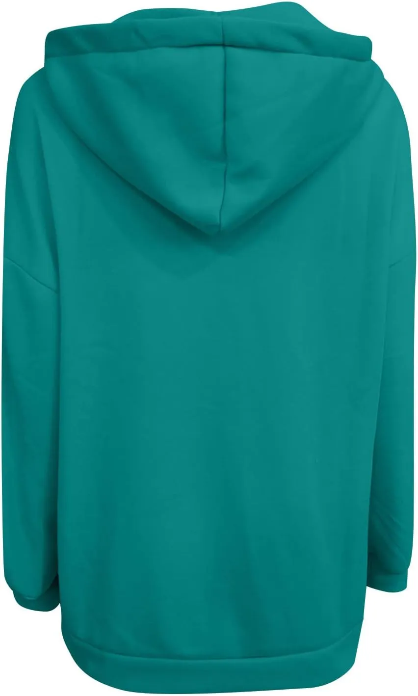 fartey Zip Up Hoodie Women Oversized Loose Baggy Long Sweatshirts Casual Drawstring Long Sleeve Y2K Jackets With Pockets